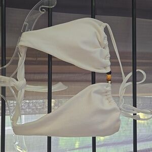 H&M swim top cream with beads